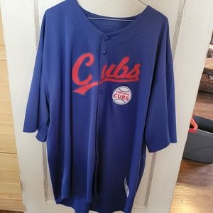 Big Men's Chicago Cubs Buttondown Jersey 2xl Xxl True Fan.